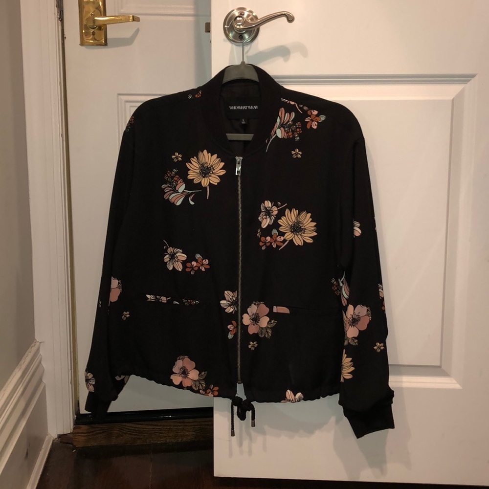 Cute floral bomber
